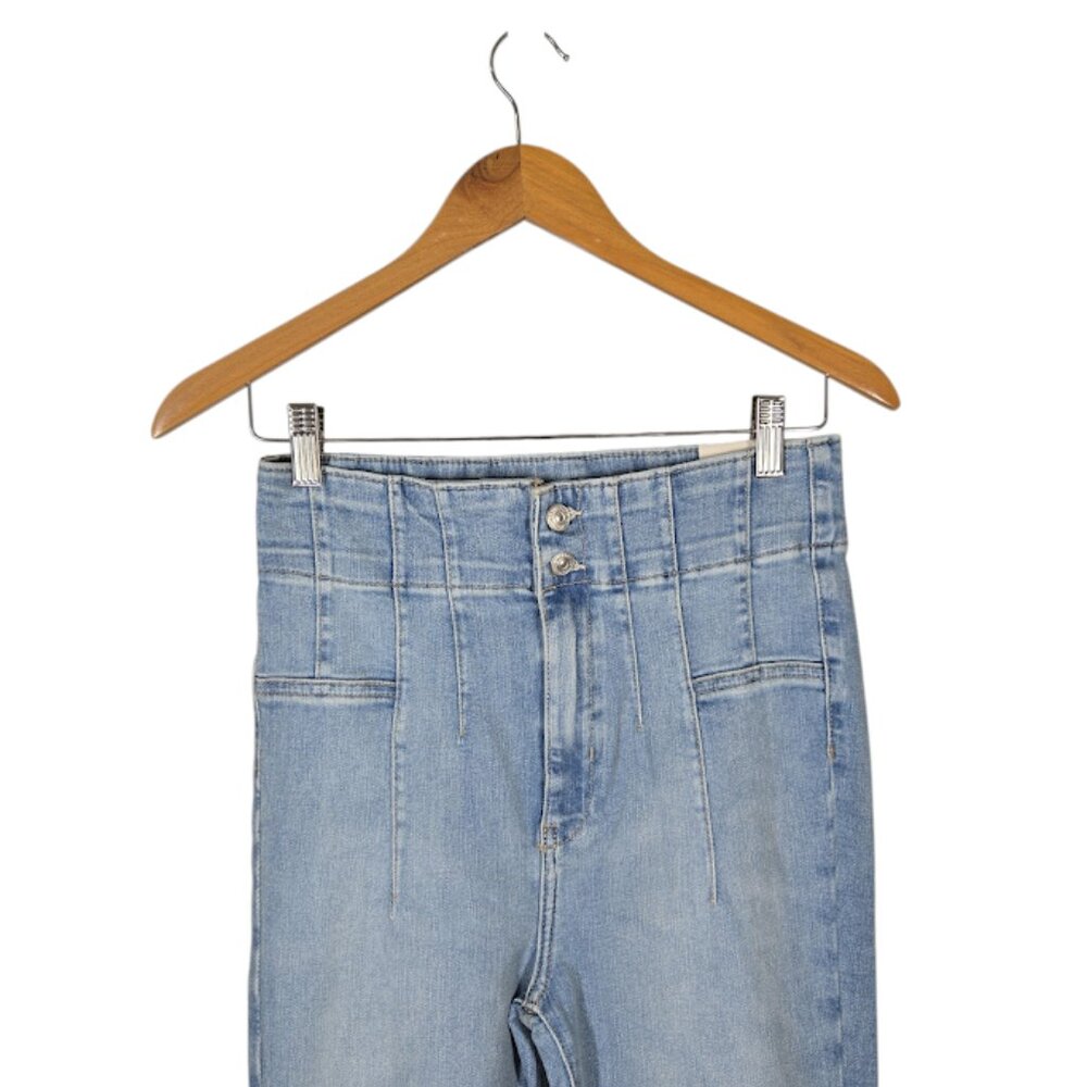 FREE PEOPLE medium blue jayde crop flare jeans Size 32 NWT - Picture 4 of 11